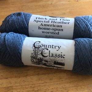 2 skeins Country classic wool yarn